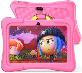 Compare PRITOM 7 inch Tablet for Kids with Solid Case, Kids Tablets 32GB with Parental Control, PreInstalled Free APPs Games, Learning Educational Toddler Tablet with WiFi, Bluetooth, Camera, YouTube Kids at KSA Price