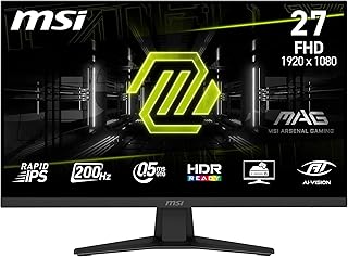 Compare MSI MAG 274F 27Inch FHD 1920x1080 Gaming Monitor  Rapid IPS, 200Hz, 0.5ms, HDR ready, Eye care, HDMI 2.0b, DP 1.2a, Frameless, TiltAdjustable, Vesa Mount, Black at KSA Price