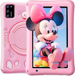 Compare Kids Tablet 7 Inch Android 13 OctaCore, 8GB+64GB, 5800mAh Battery, 5+8MP Dual Camera, Parental Control, Shockproof Silicone Case, GMS Certified, Educational Apps Pink at KSA Price