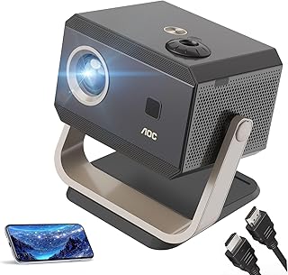 Compare AOC Portable Projector Full HD 4K1080P, AutofocusAuto Keystone CorrectionAdjustable AngleProjector with Wifi6 and Bluetooth,15000 lumen,Compatible with IOSAndroidPCPS4PS5 for Work and Gaming at KSA Price
