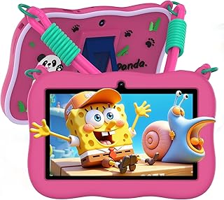 Compare VASOUN 7 inch Kids Tablet with Strap, Android 13 with 32GB Toddler Tablet,WiFi, Dual Camera,Time Limits, Age Filters,Parental Controls,Kids Software PreInstalled with Silicone Case Pink at KSA Price