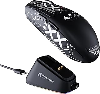 Compare ATTACK SHARK G3PRO Gaming Mouse with Magnetic Charging Dock, PixArt PAW3311 Sensor, BT2.4G WirelessWired Mouse with Grip Tape, 25000 DPI, Gamer Mice for Win11XboxPSMac Black at KSA Price