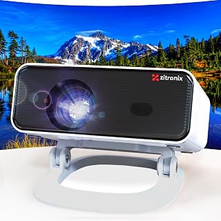 Compare zitronix®Projector for Home 4k Electric Focusing, Mini Projector Native 1080P Automatic Trapezoidal Correction, LED Projector for Room 4000 Lumens Bluetooth Wireless Connection PERICATL012 at KSA Price