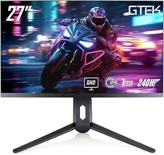 Compare GTek 240Hz 2K Gaming Monitor, 27 Inch Display Full WQHD 2560 x 1440P, Extreme Low Motion Blur, Fast IPS 1ms MPRT, DisplayPortHDMI, VESA  Q2740P at KSA Price