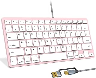 Ultra-Slim Wired Keyboard for Apple Mac, USB…