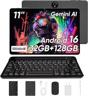 11 Inch Android 16 Tablet with Keyboard, 32GB…