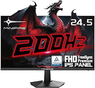 Compare Minifire 25 Inch Gaming Monitor, 180Hz200Hz Gaming Monitor, IPS, 1Ms, FHD 1080P Adaptive Sync 120% sRGB HDMI 2.0 * 2＆DP1.4 * 1 Eye Care VESA 75x75 Tilt AdjustableMFG25X1 at KSA Price