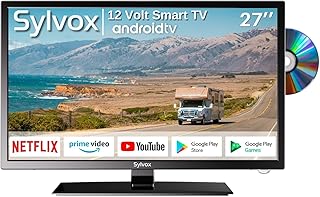 Compare SYLVOX RV TV, 27Inch 12 Volt Television, Smart Google TV, Full HD 1080P, DVD Builtin, 178° Wide Viewing, HDMI & USB Ports, ACDC, Wide Voltage Protection, Trailer Seies at KSA Price