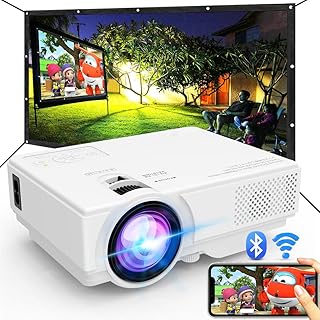 Projector with WiFi and Bluetooth, Upgrade Outdoor…