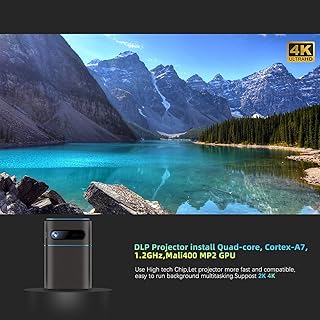 Compare BTZHY Home Office Projecter Mini Projector Pocket Video Portable Projector Home Outdoor Smart Phone Beamer Color : 2G 16G, Size : EU plug at KSA Price