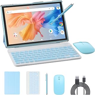 2 in 1 Tablet 10 Inch Android 15 Tableta,…