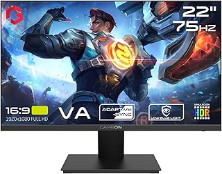 Compare GAMEON GOB22FHD75VA 22 Inch FHD Gaming Monitor, VA Panel with 75Hz Refresh Rate, 1920 x 1080 Resolution, GSync FreeSync, Dual HDMI, AntiGlare Screen, Builtin Speakers, Fixed Stand  Black at KSA Price