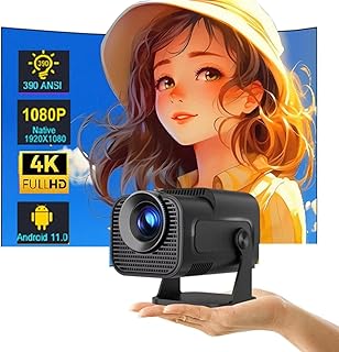 4K Android 11 Portable Cinema Projector 1080P 390ANSI…