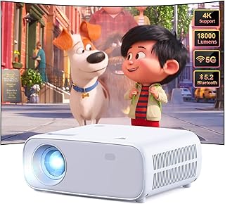 Projector with Wifi and Bluetooth, Native 1080P…