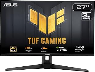 Compare ASUS TUF Gaming 27” 4K HDR Monitor VG27UQ1A – 160Hz, 1ms, Extreme Low Motion Blur Sync, NVIDIA GSYNC Compatible, AMD FreeSync Premium, 95�IP3, DisplayWidget, 3 yr Warranty at KSA Price