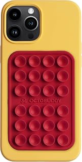 Compare OCTOBUDDY Classic  Silicone Suction Phone Case Adhesive Mount  HandsFree, Strong Grip Holder for Selfies & Videos  iPhone & Android Compatible  2.25″ x 3.25″, RED at KSA Price
