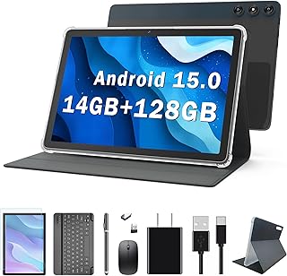 Compare KADYBE Android 14 Tablet 10 inch 128GB Storage 1TB Expandable 14GB 8+6 RAM, 4G Sim Slot Tablets with Keyboard 7000 mAh Support 5G WiFi Bluetooth 5.0 GPS, OctaCore Processor, FHD IPS Display at KSA Price