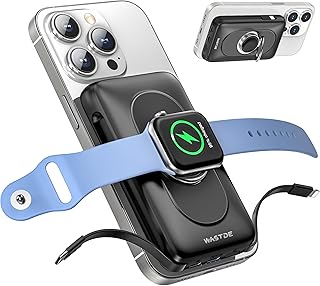 Power Bank 10000mAh with iWatch Charger, Mag-Safe…