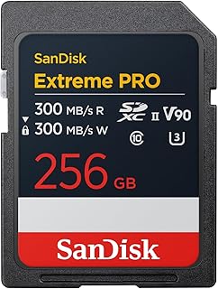 SanDisk Extreme PRO 256GB SDXC UHS-II Card, up…