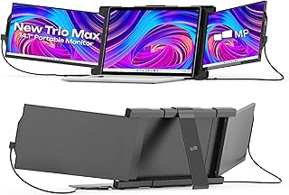 Compare Mobile Pixels New Trio Max 14.1" Portable Monitor, Triple Monitor for Laptop, 1080P FHD IPS, with Plug and Play, Suitable for 1517.3 '' Laptop, Builtin Kickstand, Optional Magnets TriScreen at KSA Price