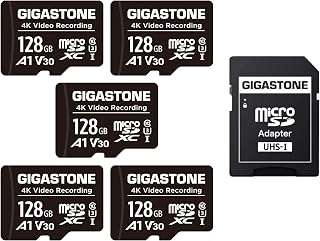 Gigastone 5 Pack Micro SD Cards 128Gb 4K…