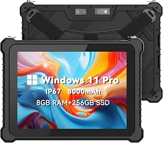 Compare Rugged Tablet 10.1" IP67 N5100 8GB + 256GB Windows 11 Pro Waterproof Industrial Tablet PC, Fingerprint, 12000mAh Battery, 500nits, BT4.2, 4G, GPS, WiFi at KSA Price
