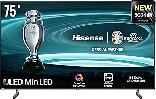 Hisense 75 Inch 4K Miniled, Smart TV Black,…