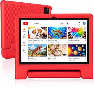 Compare JREN 10.1" Android 15 Tablet with Case, 64GB Storage, 4GB RAM,OctaCore Red at KSA Price