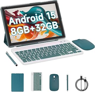Android 15 Tablet, 10 Inch 8GB RAM+32GB ROM+1TB…