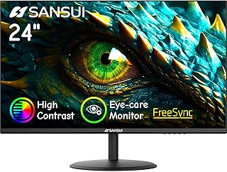 Compare SANSUI Computer Monitor 24 inch IPS Eye Care 1080P Display HDMI,VGA Ports with 178° Viewing AngleFrameLessTiltVESA Compatible for Office and HomeES24X5AL at KSA Price