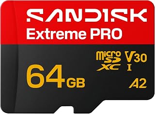 Compare SANDISK Extreme Pro UHSI MicroSD + SD Adapter Card 64GB Read Speeds Up to 200MBs and Write Up to 90MBs, 5K, 3K, 4K UHD, C10, V30, U3, A2 at KSA Price