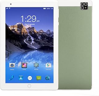 Compare 8 Inch Tablet for Android 101920x1200 IPS Display, 5G Dual Band Calling Tablet, Ultra Slim Kids Educational Tablet, Octa Core Processor, 4GB + 64GB, Support 128G TF Card, Green at KSA Price