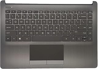 Compare Replacement for HP 14ZDK 14DK 14CF 14SCF Laptop Upper Case Palmrest Touchpad with Keyboard Assembly L24818001 6070B1306601 Ash Sliver at KSA Price