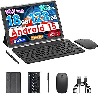Android 15 Tablet, 10 inch 18GB RAM 128GB…
