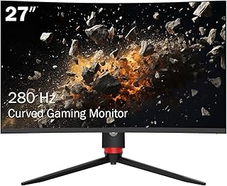 Compare Porodo 27inch Curve Gaming Monitor, HDR 280Hz Refresh Rate, FHD 5ms Response Time, GSync Compatible, 1500r Curved Screen, AMD FreeSync Monitor with Rotating Stand, with RGB Lighting, Borderless at KSA Price