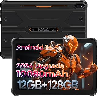 Compare HOTWAV R8 Waterproof Tablet Android 14, 10.1inch HD+ Rugged Tablet, 10800mAh, 12GB + 128GBTF 1TB, 13MP+5MP Camera Outdoor Work Tablets, OctaCoreDual SIM 4GWLAN 5IP68&IP69KFace IDGPSOTG Orange at KSA Price