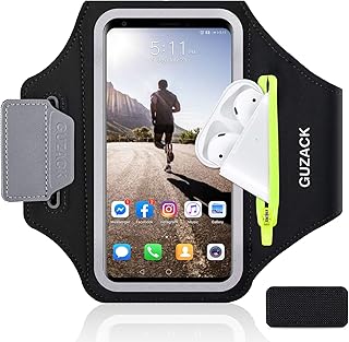 Compare GUZACK Running Bracelet for iPhone 16 Pro 15 14 13 12 11 Pro MaxPlusXRXS, Galaxy S24S23S22S21, with Card Slot and Key Pockets, Sports Bracelets Mobile Phone Holder Suitable up to 6.9 Inch at KSA Price