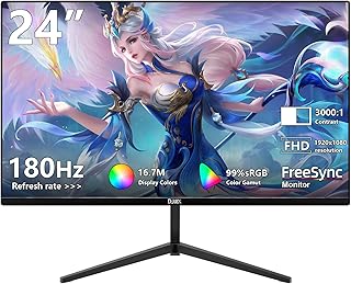 Compare 24 inch Monitor FHD 1920x1080p 180Hz Screen 99% sRGB Refresh Rate 3ms Home Office Gaming Computer Monitor Sync Visual Experience for Work & Play Support Wall Mount Install at KSA Price