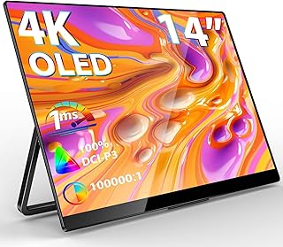 Compare InnoView 4K OLED Portable Monitor, 14 Inch UHD OLED Monitor for Laptop, 100�IP3, 1MS with Speaker and Stand, USBC HDMI Highend Screen for Laptop PC MAC Phone PS4 Xbox Switch at KSA Price