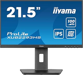 Compare iiyama Monitor Desktop XUB2293HSB621.5", Full HD LED, IPS, 1920 x 1080100Hz,1H1DP, HAS, Black at KSA Price
