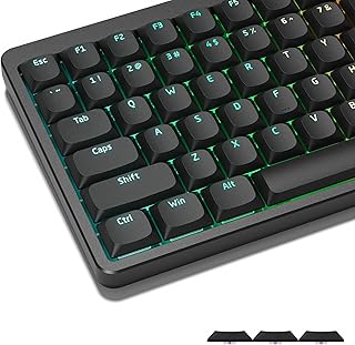 Compare Womier Low Profile Keycaps, Shine Through Keycaps, Custom Keyboard Keycaps 75 Percent for 60% 65% 75% 80% 100% Cherry Gateron MX Switches Mechanical Keyboard, Black Backlight at KSA Price