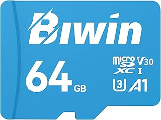 Biwin MS100 Micro SDXC Card 64GB UHS-I U3/V30 Memory…