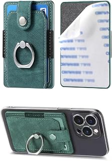 Compare Phone Card Holder,Credit Adhesive Cell Case,RFID Leather Wallet,Stickon Card Holder for Women and Men Back of Phone for Most of Smartphones, Green, Adhesive Card Holders at KSA Price