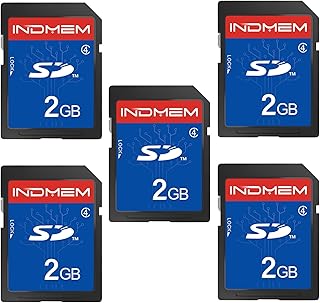 Compare INDMEM 5 Pack SD Card 2GB Class 4 Flash Memory Card 2G SLC Stanard Secure Digital Cards at KSA Price