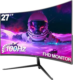 CRUA 27 Inch 100Hz Curved Gaming Monitor, Full…
