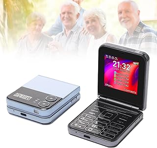 Compare Basic Elderly Mobile Phone, Large Keyboard, Fonts, Display, Speakers, Waterproof, Dual SIM, Blue at KSA Price