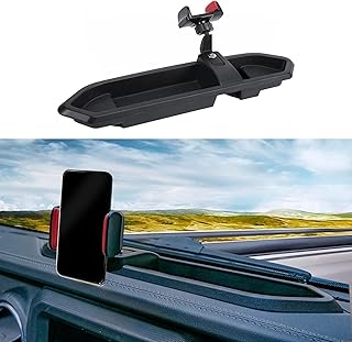 Compare SYOSI Dash Tray Phone Holder Mount with Storage Box, Phone Mount Compatible with Jeep Wrangler 20182023 JL JLU at KSA Price