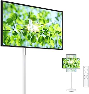 27 Inch Portable TV on Wheels, Portable Smart…