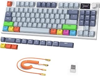 Compare ATTACK SHARK RK86 Gaming RGB 75% Wireless Mechanical Keyboard, 82 Keys 2.4GBluetoothUSBC Hot Swappable Gaming Keyboard 4000 mAH Battery wKnob & 1.2'' HD OLED Display, Custom Linear Switches at KSA Price