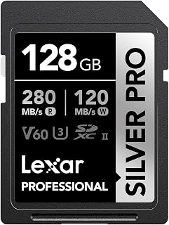 Compare Lexar Professional 128GB Silver PRO SDXC UHSII Memory Card, C10, U3, V60, FullHD & 4K Video, Up to 280MBs Read, for Professional Photographer, Videographer, Enthusiast LSDSIPR128GBNNNU at KSA Price